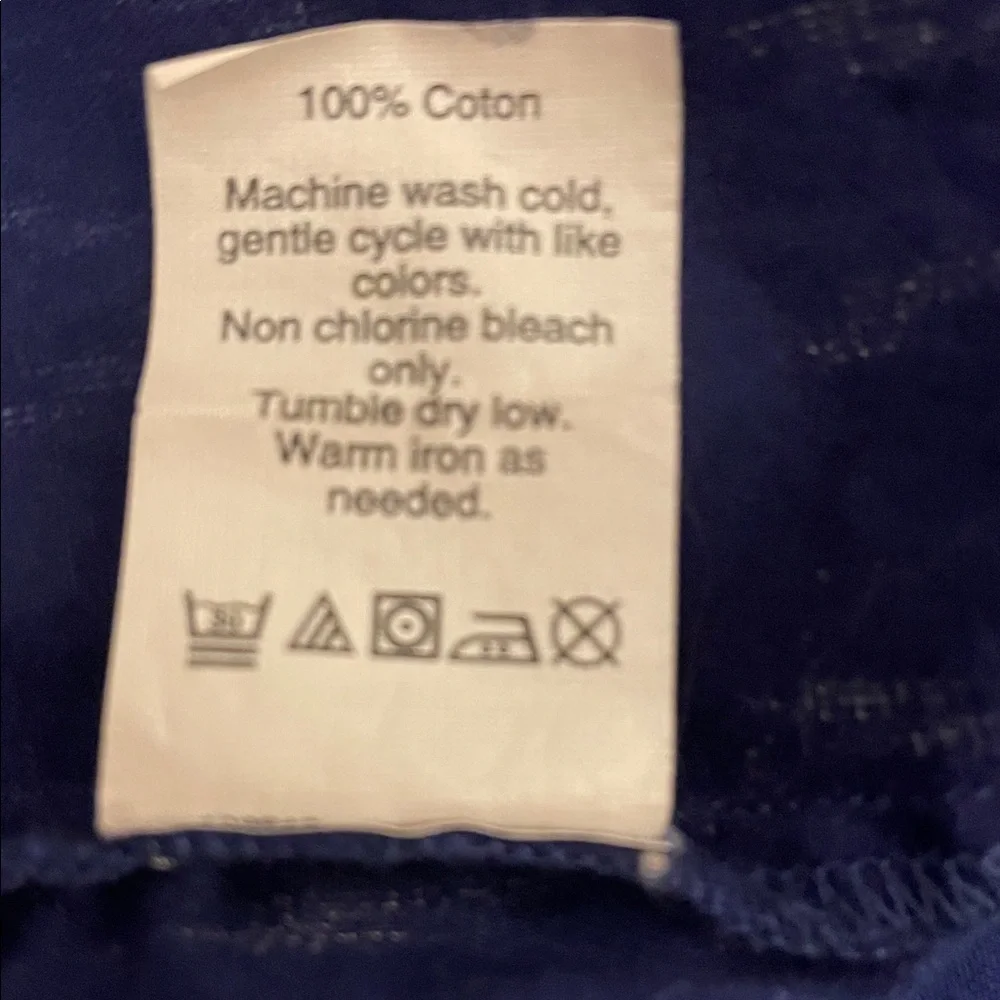 J. Crew Cobalt Blue/Cream Chevron V-Neck Pullover Top M NWOT